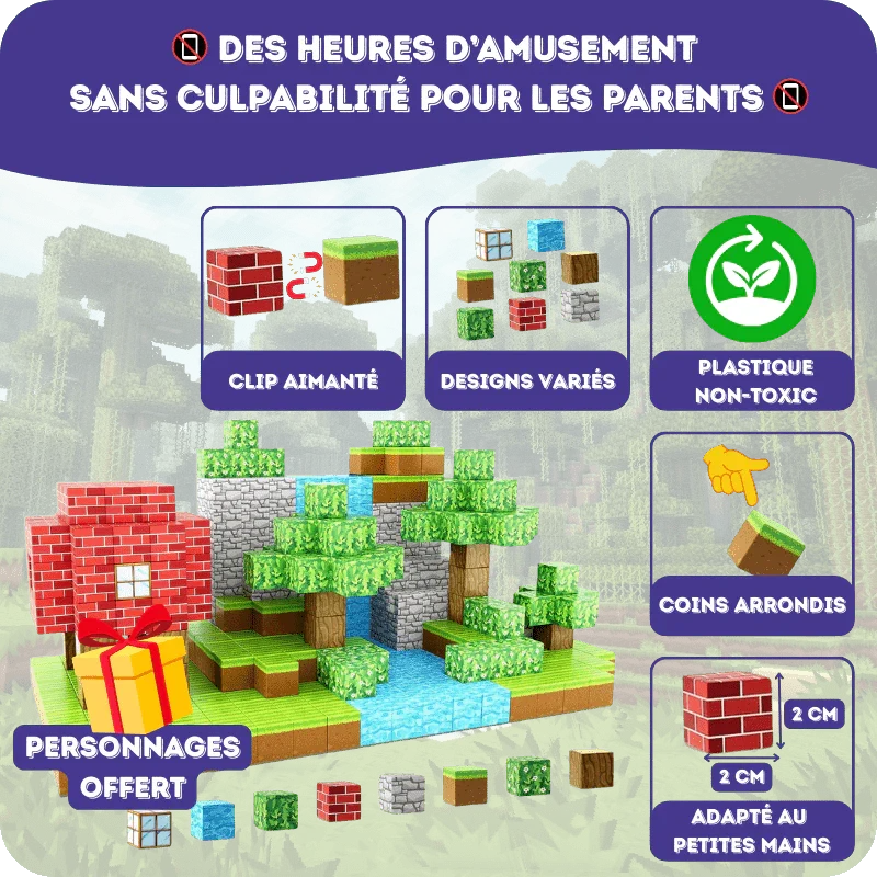 Cubes de construction aimantés - MomyBoo