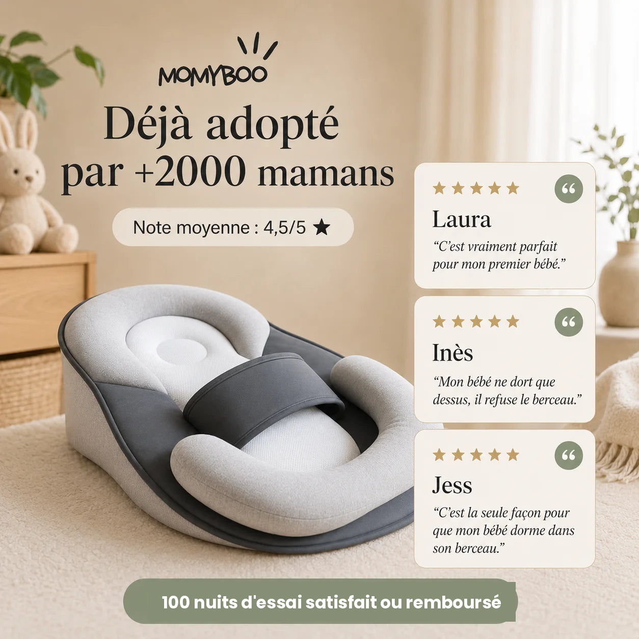 CosyOne™️ pour les Reflux-Coliques et un meilleur sommeil